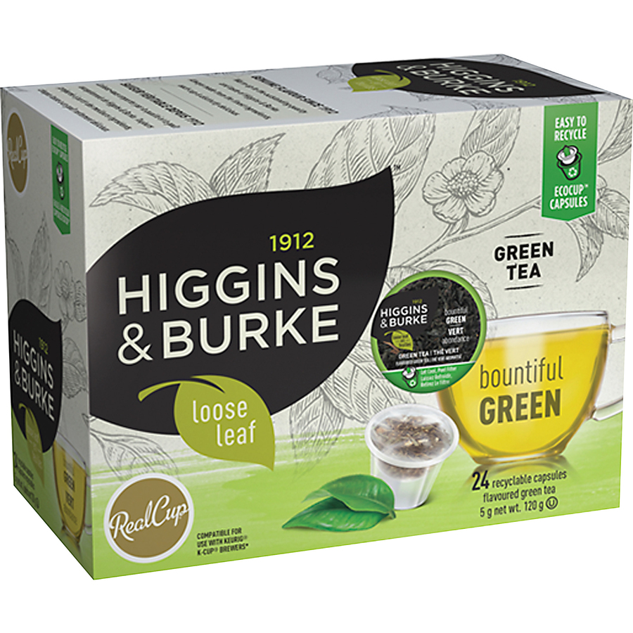 Higgins & Burke Naturals - Th&eacute; vert g&eacute;n&eacute;reux Th&eacute; vert K-Cup
