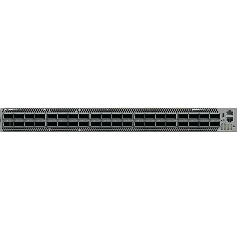 NVIDIA Mellanox Quantum HDR InfiniBand switch MQM8790-HS2F with 40 QSFP56 ports and dual AC power supplies