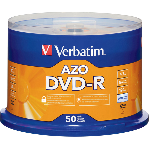 Verbatim DVD-R 16X 4.7GB Spindle 50 Packs