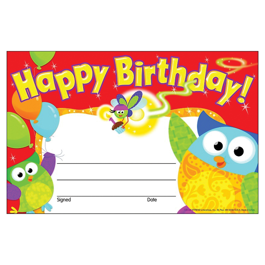 Trend Recognition Awards Happy Birthday Owl-Stars!