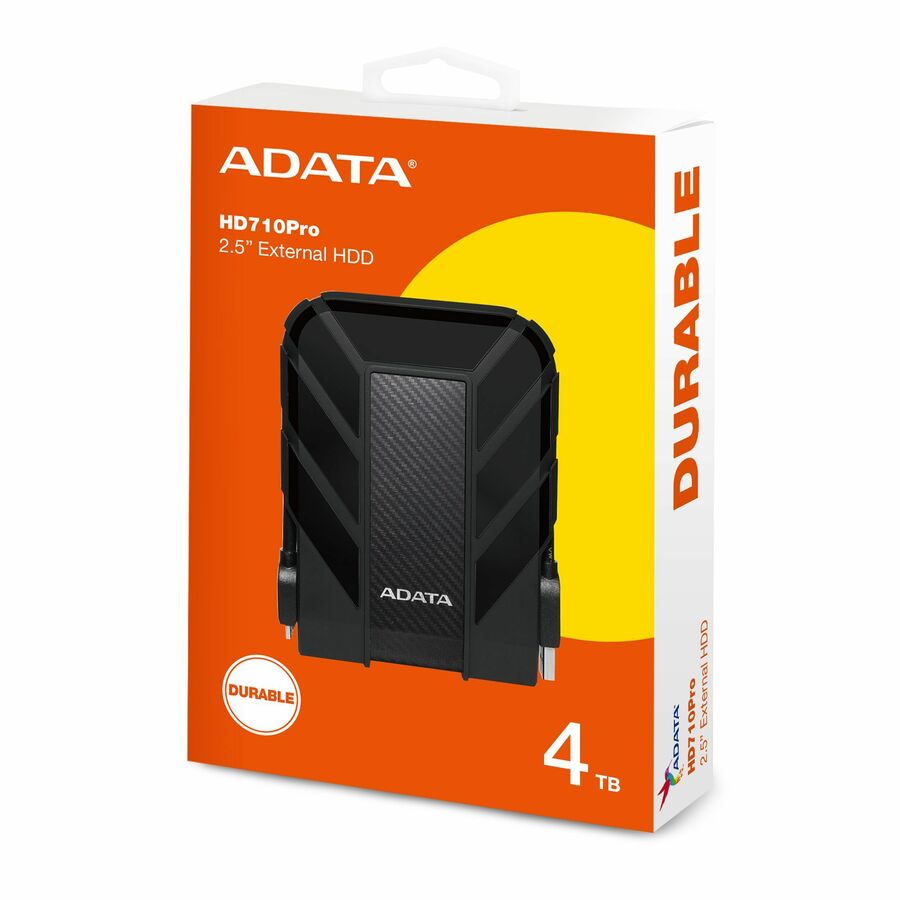 ADATA HD710 PRO 4TB EXTERNAL HDD (BLACK) BEYOND IP68 DUST AND WATERPROOF STANDARDS MILITARY-GRADE SHOCK PROOFING WITH TRIPLE-LA