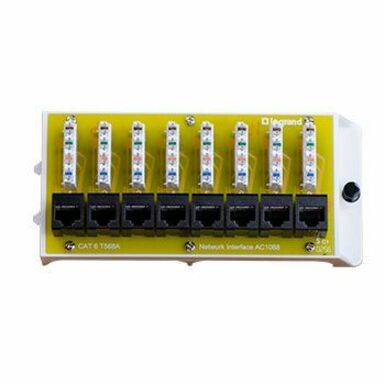 ON-Q AC1068 8-port Cat6 keystone network interface module