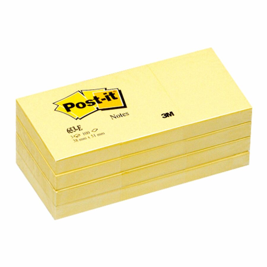 Canary Yellow Note Pads, Lined, 4 x 6, 90-Sheet, 5/Pack