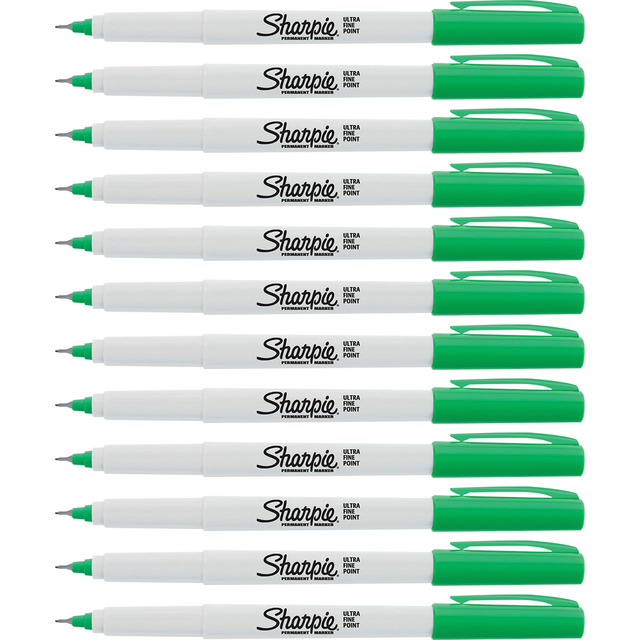 Sharpie Precision Permanent Markers Ultra Fine Marker Point Green Alcohol Based Ink 12 Box Direct Office Buys