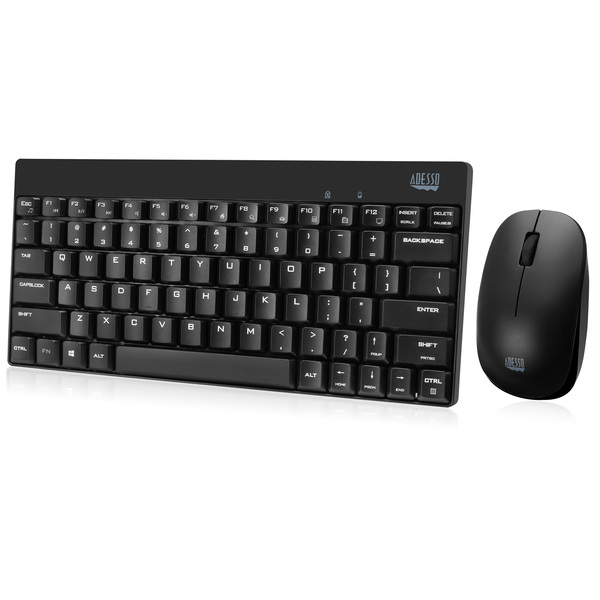 WRLS MINI KEYBOARD/MOUSE 2.4 GHZ SPILL RESISTANT