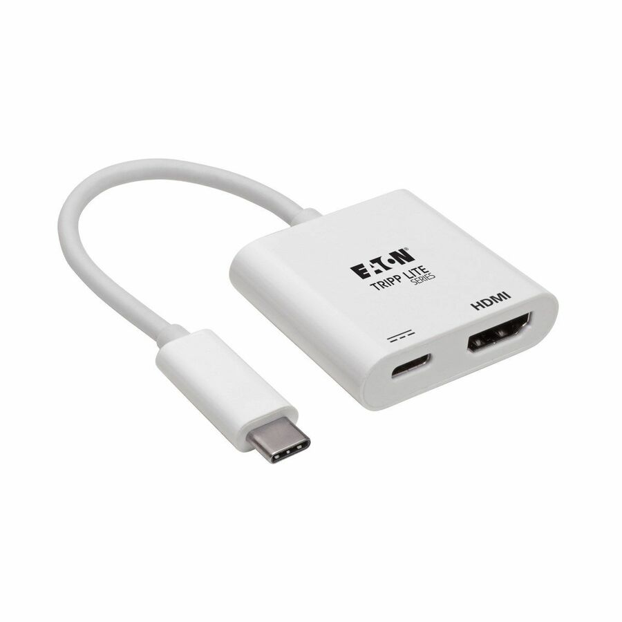Tripp Lite U444-06N-H4K6WC USB-C 3.1 to HDMI 4K Adapter, M/F, White - 6" HDMI/Thunderbolt 3 A/V Cable for Smartphone, Chromebook, Projector, Monitor, Tablet, MacBook, Audio/Video Device, Notebook, TV - First End: 1 x USB 3.1 (Gen 1) Type C - Male - Second