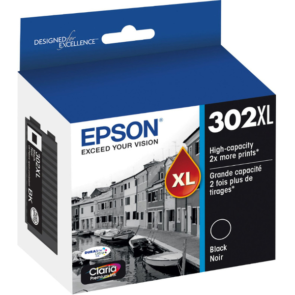 Epson Claria Premium 302XL Ink Cartridge - Black - Inkjet - High Yield