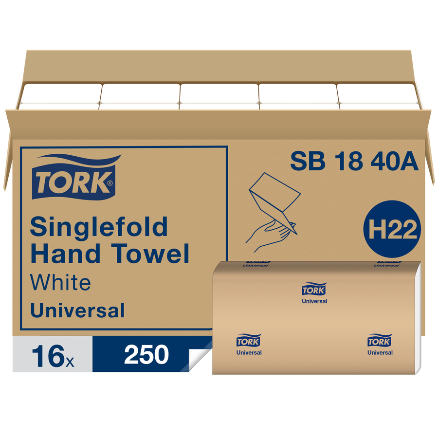 TORK Singlefold Hand Towel White H22