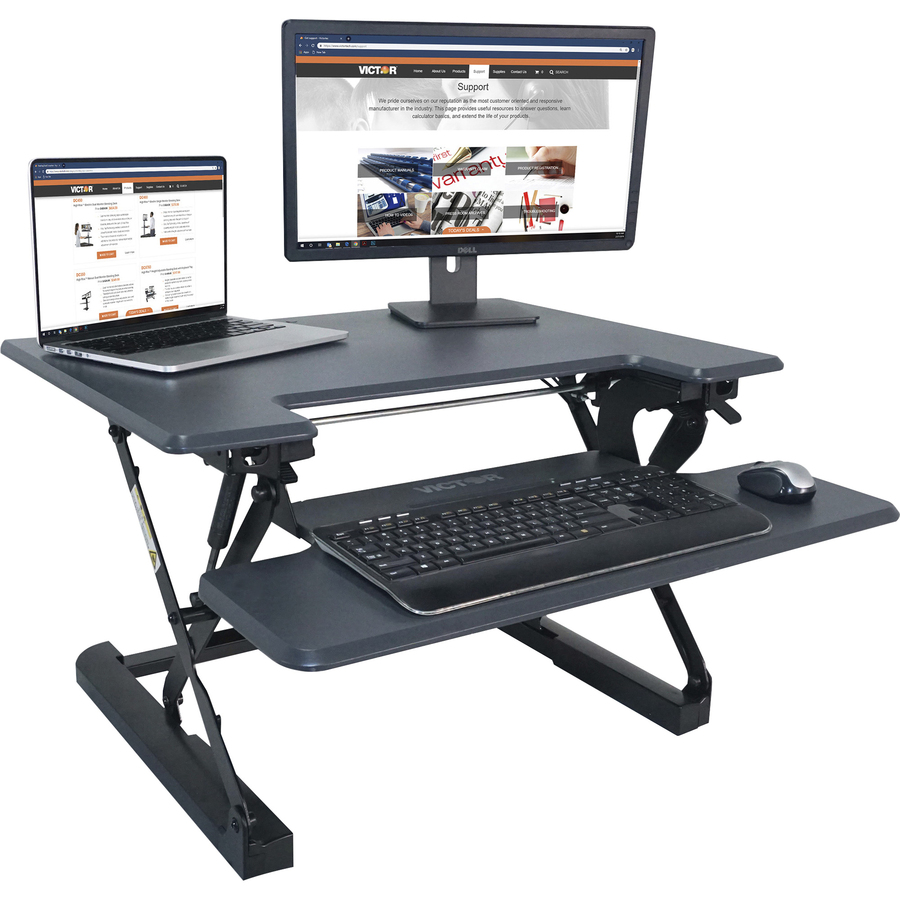 Victor High Rise Height Adjustable Standing Desk With Keyboard