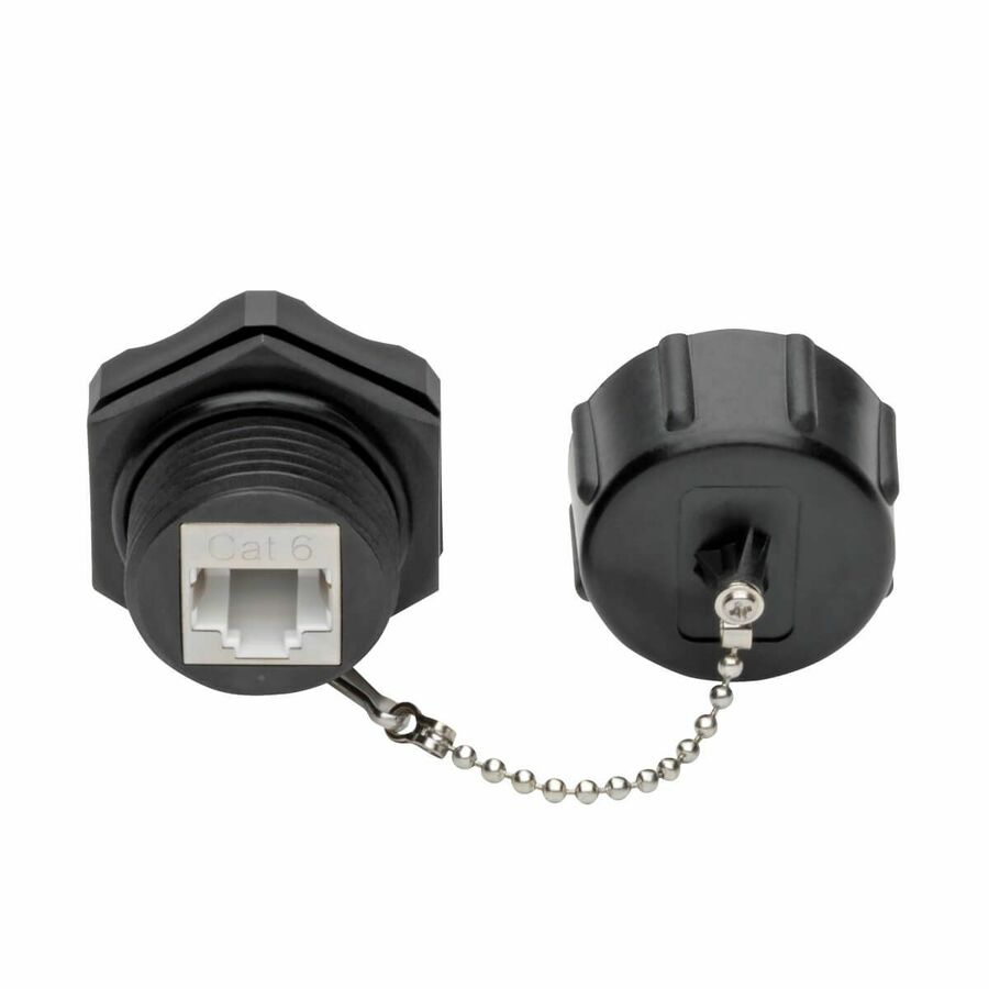 Tripp Lite N206-KJ01-IND Network Connector - 1 x RJ-45 Network Female, 1 x 110-punchdown - Black - TAA Compliant