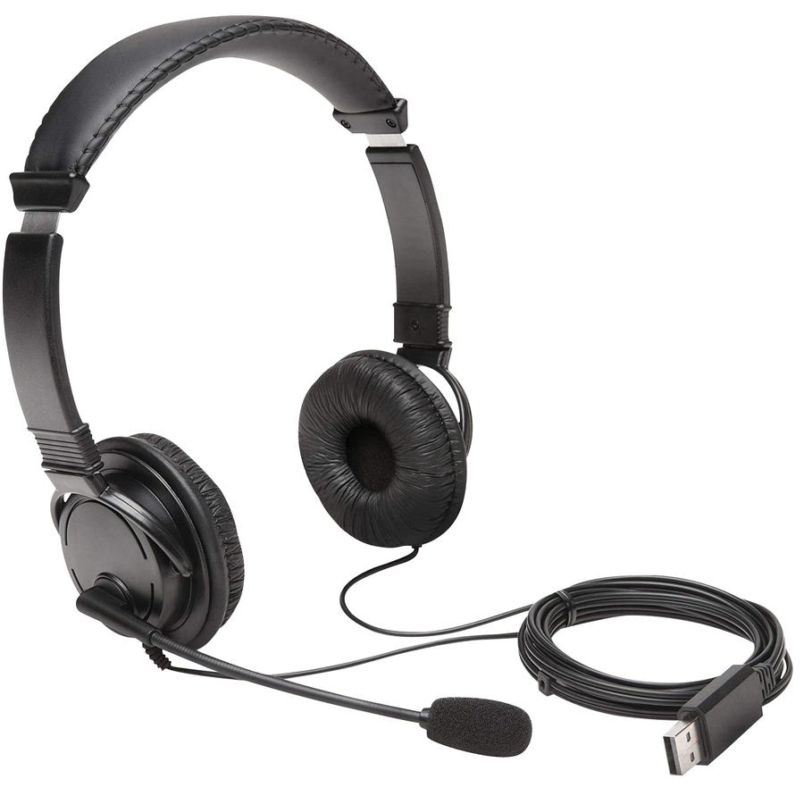 Kensington Hi-Fi Headset with Microphone - Stereo - USB Type A - Wired -  Over-the-head - Binaural - Ear-cup - 9 ft Cable - Noise Cancelling  Microphone