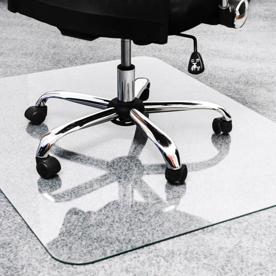 Glass floor protector for best sale office chair