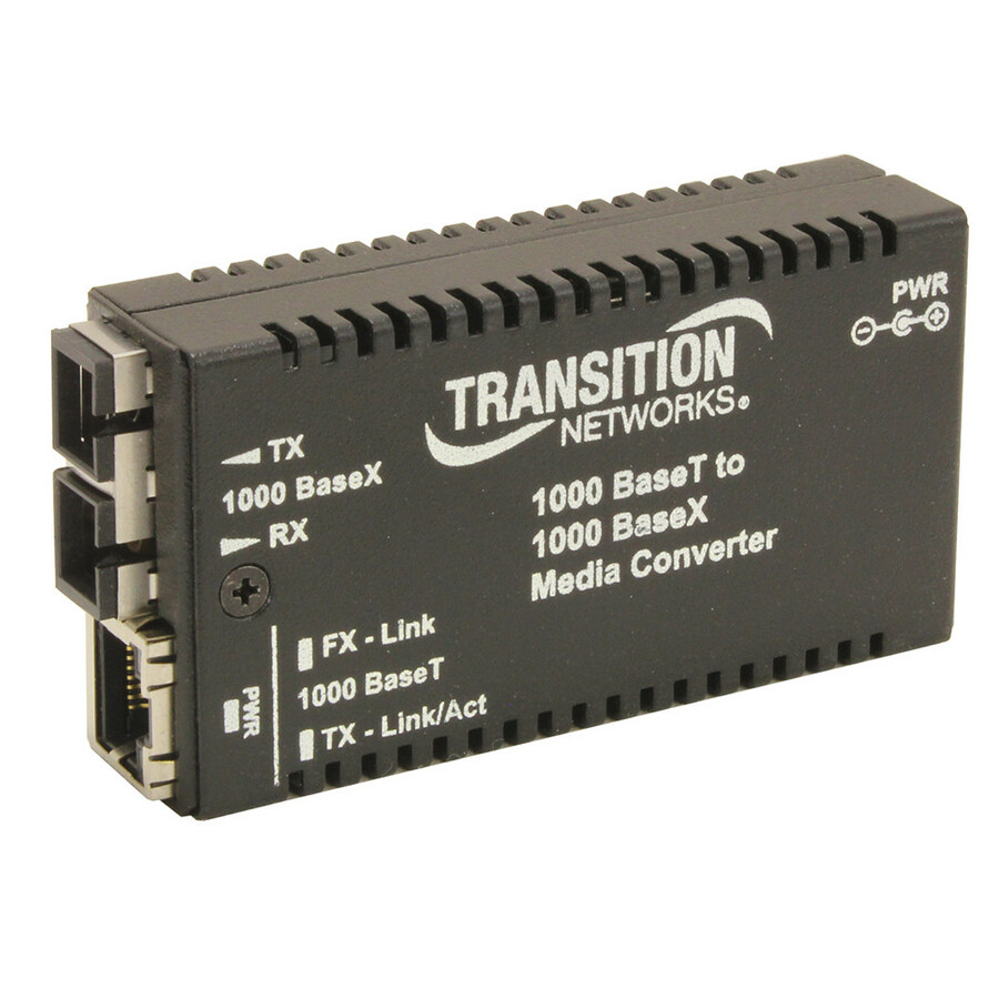 Lantronix M/GE-T-SX-01(LC)-NA mini Gigabit Ethernet media converter