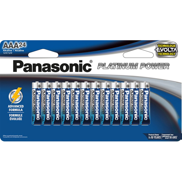 PANASONIC Platinum Power AAA Alkaline Battery 24 Pack