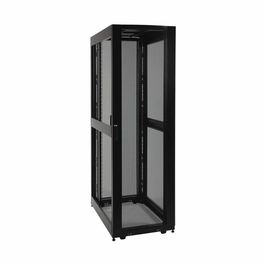 Tripp Lite SmartRack SRX47UBEXP 47U Server Rack - For Server, LAN Switch, Patch Panel, Server, UPS - 47U Rack Height x 19" (482.60 mm) Rack Width x 33.47" (850.01 mm) Rack Depth - Floor Standing Enclosed Cabinet - Black Powder Coat - Steel - 1021 kg Dynam