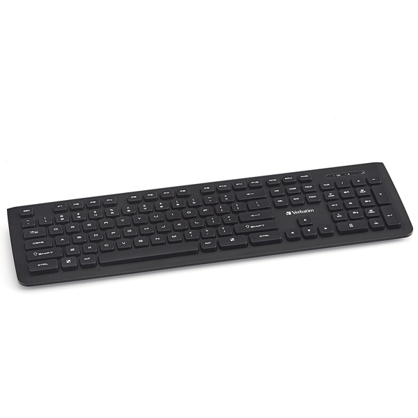 With a slim design and reliable wireless performance, the Verbatim Wireless Slim Keyboard is the ideal companion for your PC. This keyboard offers 2.4Ghz wireless communication, so there are no delays in what you type and what you see on-screen. The inclu