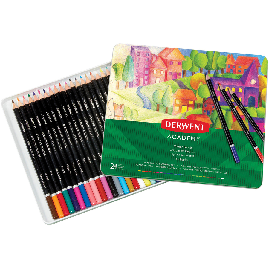 Derwent Academy Color Pencils - 3.3 mm Lead Diameter - MEA2301938, MEA  2301938 - Office Supply Hut