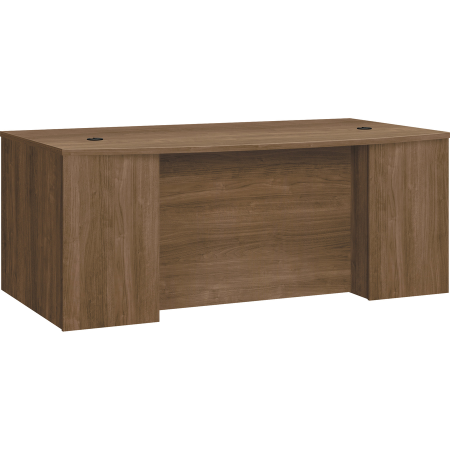 DESK SHELL B-F BOW 72X42 MAHOG - HON