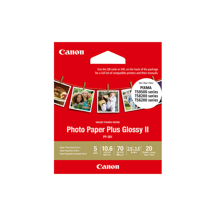 Papier photo Plus Glossy II Jet d'encre Canon