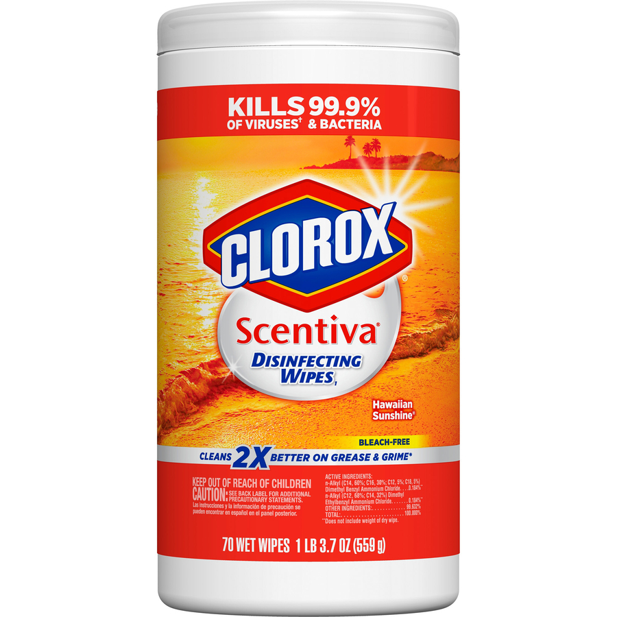 Clorox Scentiva Disinfecting Wipes Wipe Hawaiian Sunshine