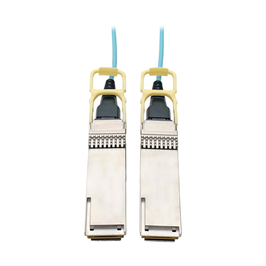 Tripp Lite QSFP28 to QSFP28 Active Optical Cable - 100GbE, AOC, M/M, Aqua, 30 m (98.4 ft.) - 98 ft Fiber Optic Network Cable for Switch, Server, Router, Network Device - First End: 1 x QSFP28 Network - Male - Second End: 1 x QSFP28 Network - Male - 100 Gb