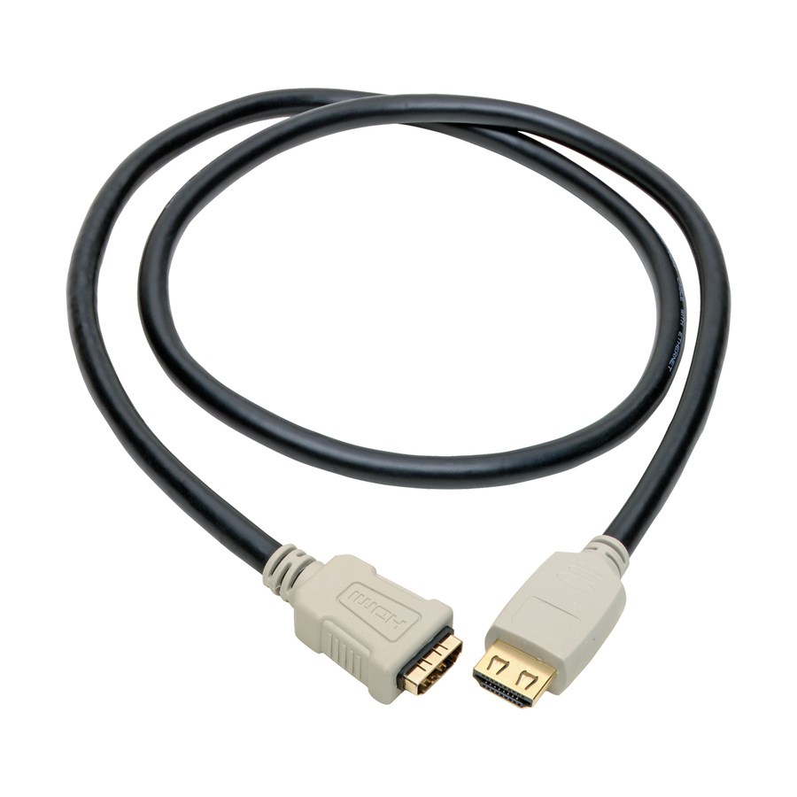 3FT HIGH-SPEED HDMI 2.0B M/F EXT CABLE GRIPPING CONNECTOR