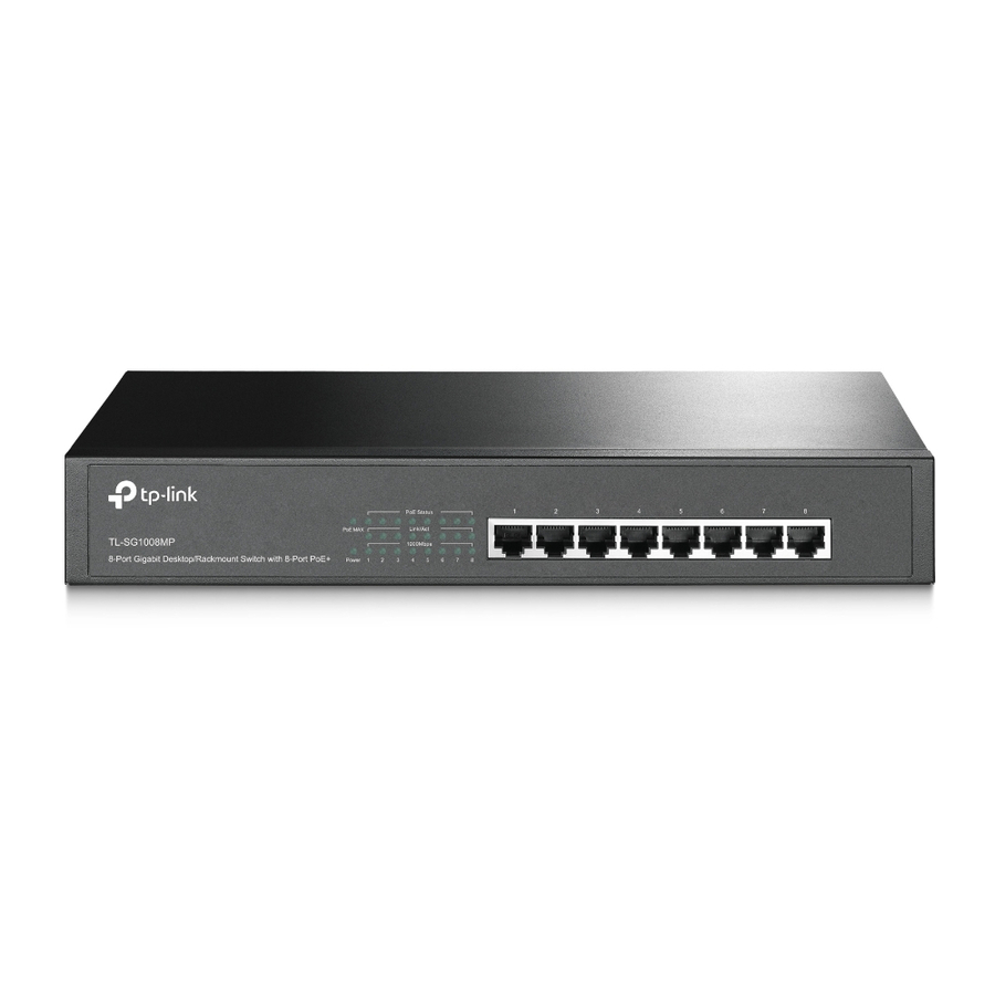 Commutateur 8 ports Gigabit avec 8 ports PoE+| Support de bureau/rack - TP-Link