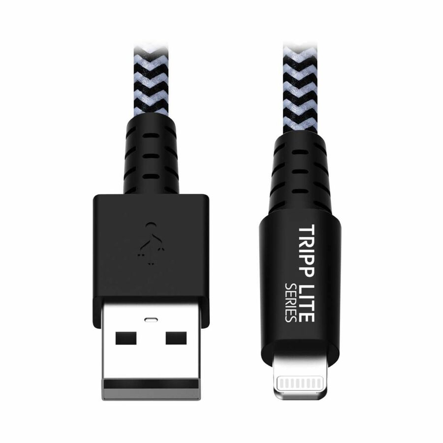 Tripp Lite Heavy-Duty USB Sync/Charge Cable with Lightning Connector, 10 ft. (3 m) - 10 ft Lightning/USB Data Transfer Cable for iPhone, iPod, iPad, Wall Charger - First End: 1 x USB 2.0 Type A - Male - Second End: 1 x 8-pin Lightning - Male - 480 Mbit/s 