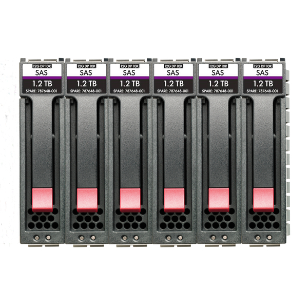 HPE MSA 48TB (6x 8TB) 3.5" SAS 7.2K LFF Server Hard Drive Bundle