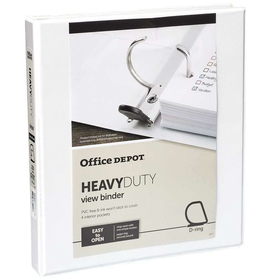 Office Depot® Brand Heavy-Duty View 3-Ring Binder, 1