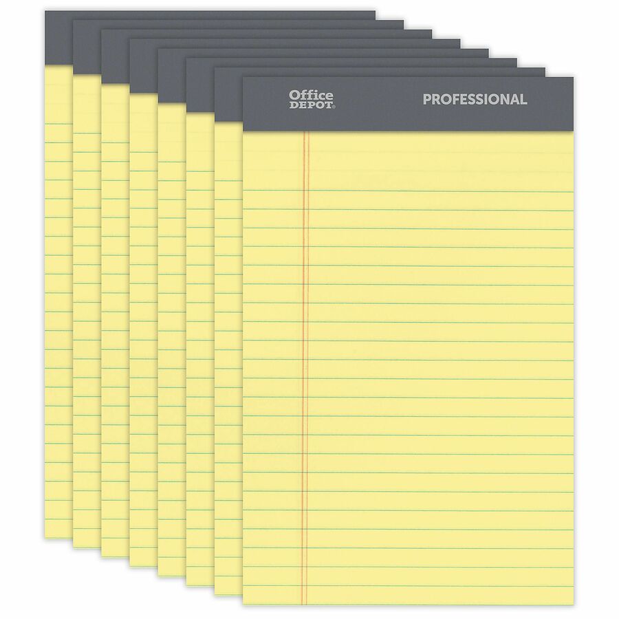Office Depot Professional Perforated Pads, 5" x 8", Narrow Ruled, 50