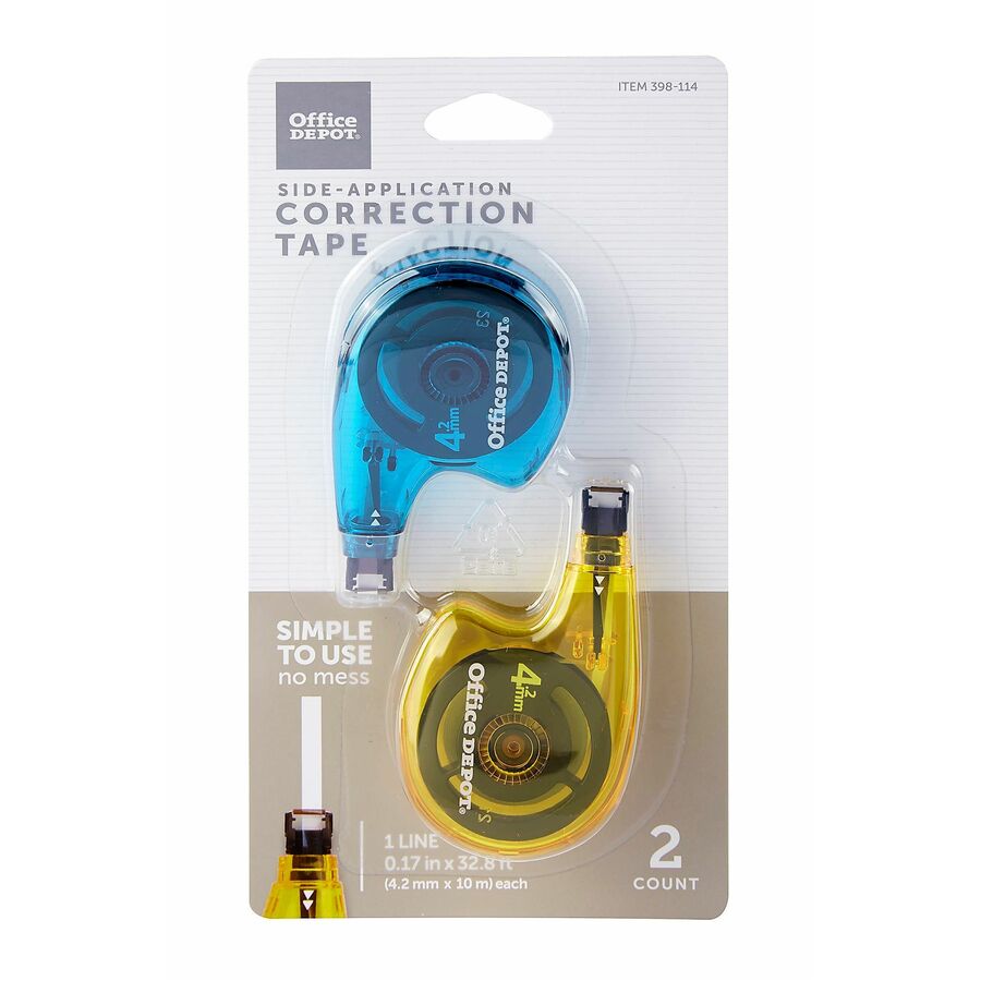 Office Depot® Brand Correction Tape With MiniRoller Head, 394" , White