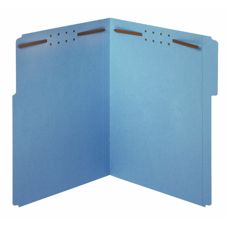 Office Depot; Brand Color Fastener File Folders, Letter Size, Blue