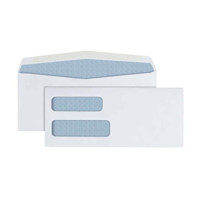Office Depot® Brand 10 Security Envelopes Double Window Gummed Seal White Box Of 500