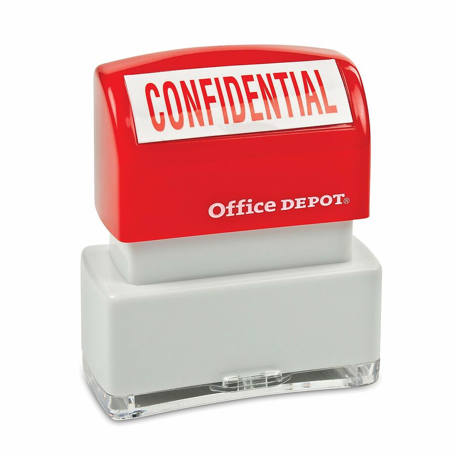 Office Depot® Brand PreInked Message Stamp, "Confidential", Red