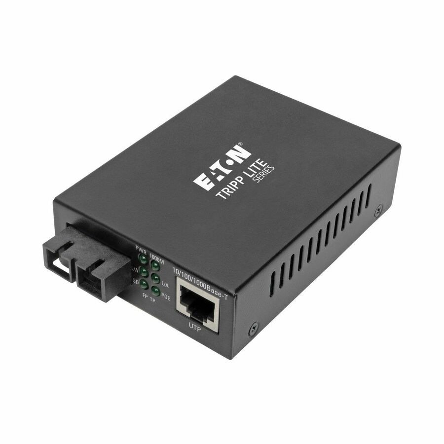 Tripp Lite N785-P01-SC-SM1 Transceiver/Media Converter - 1 x Network (RJ-45) - 1 x SC Ports - DuplexSC Port - Single-mode - Gigabit Ethernet - 10/100/1000Base-T, 1000Base-X - 12.4 Mile - Power Supply