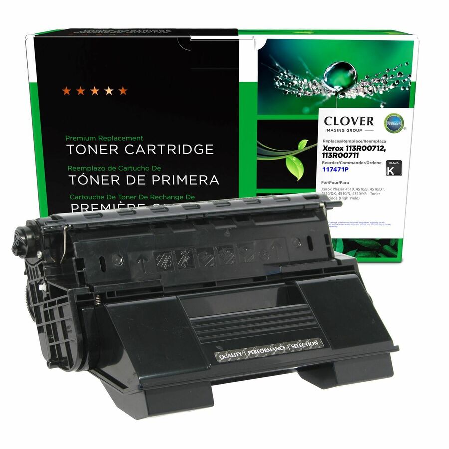 CIG Remanufactured High Yield Laser Toner Cartridge Xerox 113R00711, Xerox 113R00712, Xerox 113R711, Xerox 113R712 - Black Each