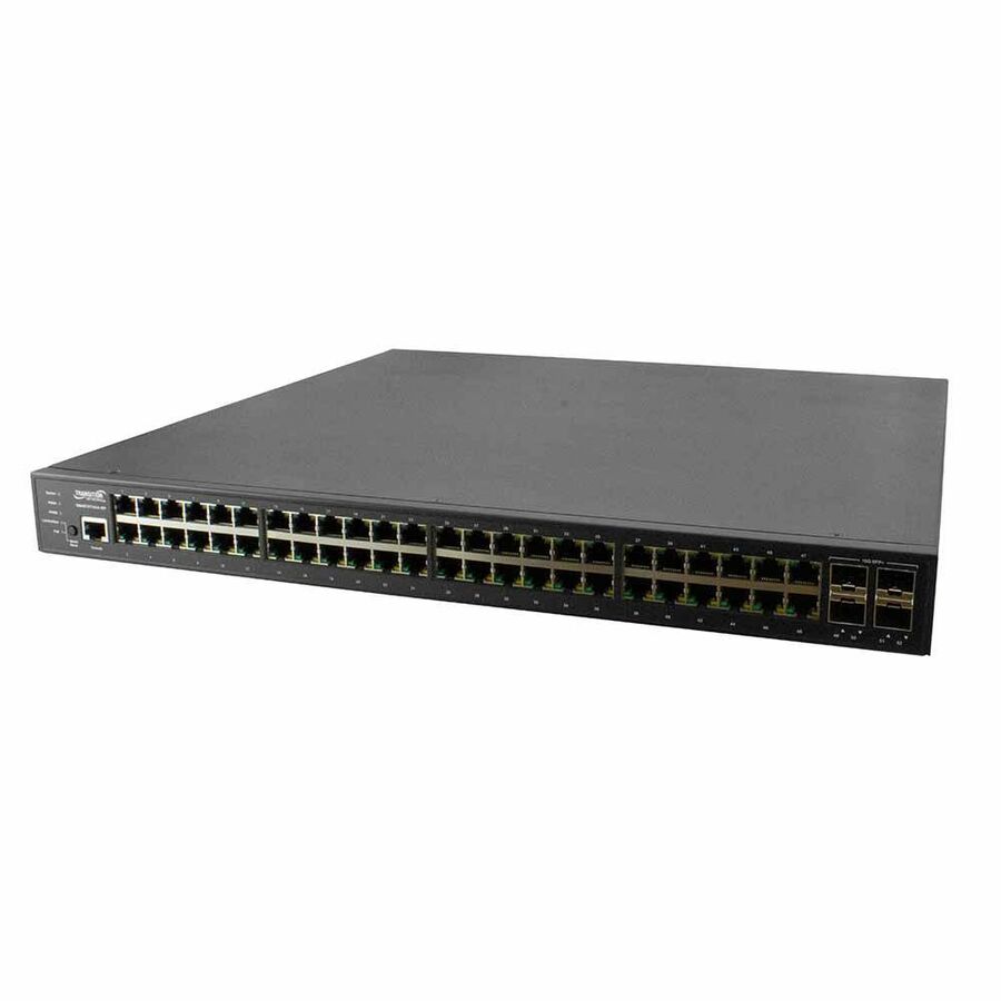 Lantronix SM48TAT4XA-RP-NA 48-port Gigabit PoE+ switch with 4 SFP+ slots