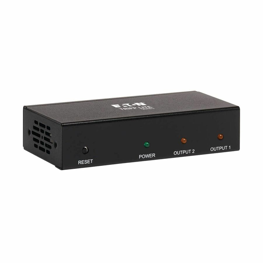 Tripp Lite B118-002-HDR 2-Port HDMI 2.0 Splitter with Multi-Resolution Support - 4096 x 2160 - 15 ft (4572 mm) Maximum Operating Distance - 1 x HDMI In - 2 x HDMI Out - Metal - TAA Compliant