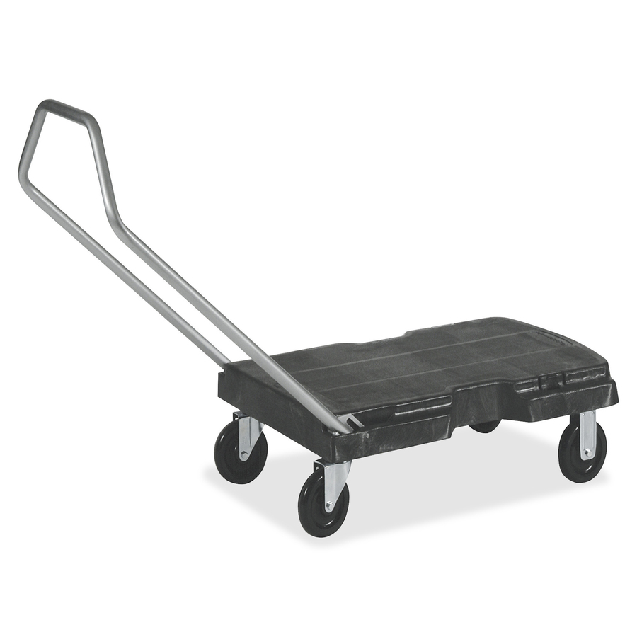 Heavy Duty Utility Cart with Wheels Safely Holds up to 500 lbs - 2 Tier  Black Service Cart