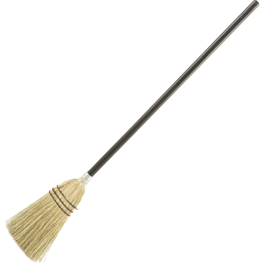 Rubbermaid Commercial Jumbo Smooth Sweep Angle Broom - Polypropylene  Bristle - 10.5 Overall Length - Black Metal Handle - 1 Each