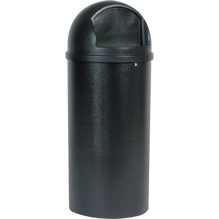 Untouchable 35 and 50 Gal. Grey Square Trash Can Swing Top Lid