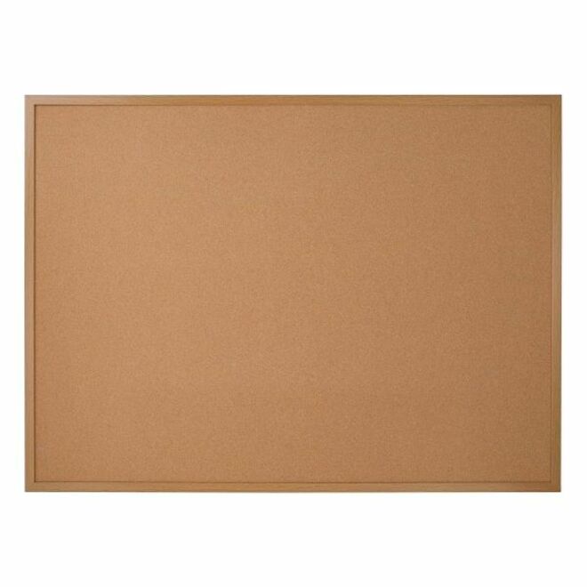 Office Depot® Brand Cork Bulletin Board, 36" x 48", Wood Frame With