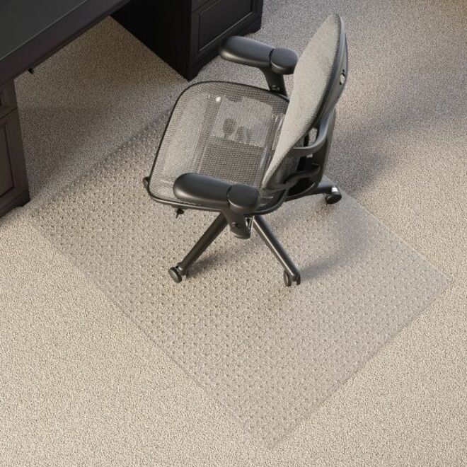 Realspace™ AllPile Studded Chair Mat, 36" x 48" , Clear Chair Mats