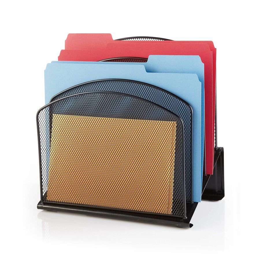 Office Depot® Brand Mesh Incline Sorter, Black File