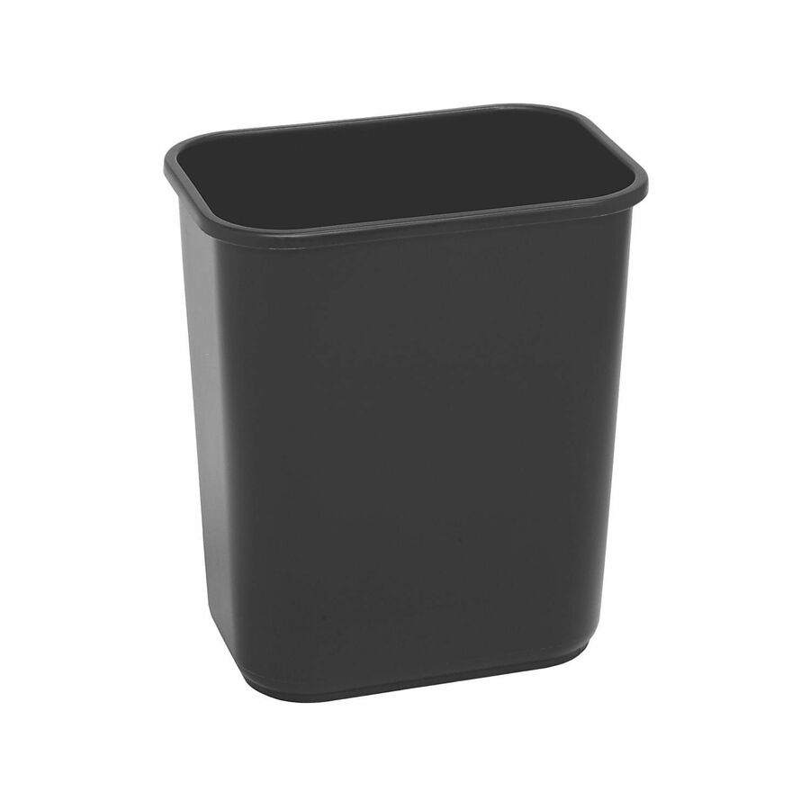 Highmark Wastebasket, 6.5 Gallons, 14-1/4inH x 10-1/8inW x 15inD, Black ...