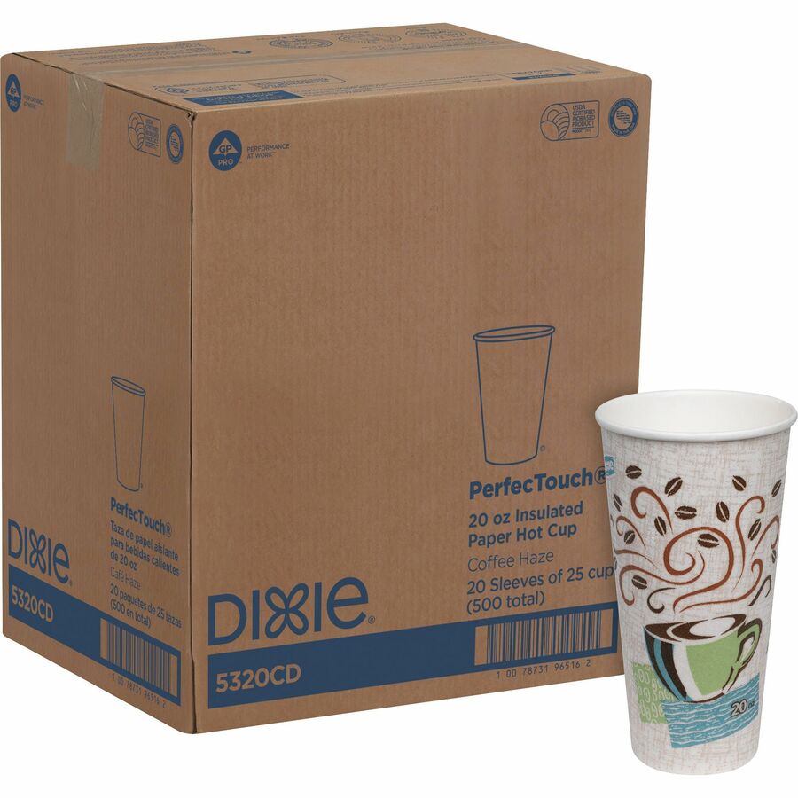 Solo Symphony Cold Paper Cups 50 Pack White Brown Green Paper Cold