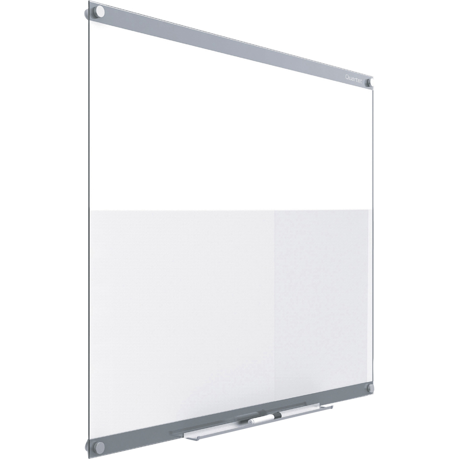 Quartet Infinity 6' x 4' Black Magnetic Glass Whiteboard