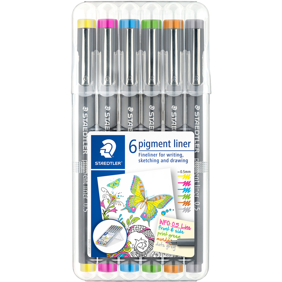  Uni Pin Drawing Pens/6 Assorted Tip Sizes, Uni Pin Technical  Fineliner Pens, Pack of 6 Assorted Tip Sizes, Black Ink : Artists Pens :  Office Products