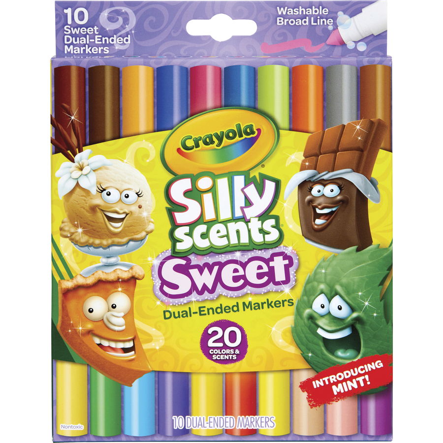 Crayola Silly Scents Sweet Dual-Ended Markers - Assorted - 10 / Set - Filo  CleanTech